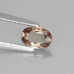 Granate con cambio de color multicolor natural de 0,57 ct, corte óvalo, VVS