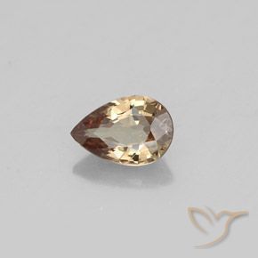 Granate que cambia de color Marrón claro natural de 0.55 ct, En forma de pera, VVS