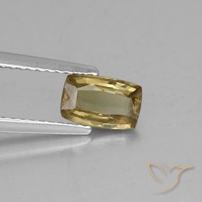 Granate que cambia de color Marrón-oro natural de 0.87 ct, Forma Cojín, VS