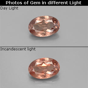 Granate con cambio de color multicolor natural de 0,50 ct, corte óvalo, VS