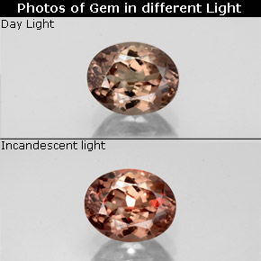 Granate con cambio de color cambio de color natural de 1,11 ct, corte óvalo, VS