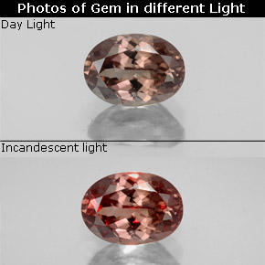 Granate con cambio de color multicolor natural de 1,27 ct, corte óvalo, VS