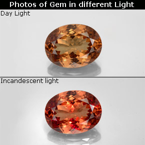 Granate con cambio de color multicolor natural de 5,98 ct, corte óvalo, VS-SI