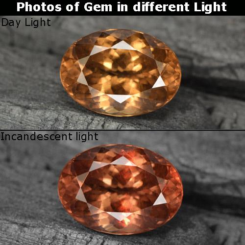 Granate que cambia de color Marrón oscuro natural de 3.77 ct, Corte Óvalo, VS-SI