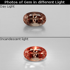 Granate con cambio de color multicolor natural de 1,68 ct, corte óvalo, VS