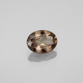 Granate con cambio de color marrón natural de 1,41 ct, corte óvalo, VS