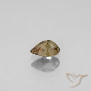 Granate que cambia de color Marrón-oro natural de 0.61 ct, En forma de pera, VVS-VS