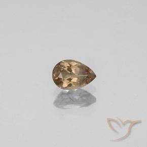 Granate que cambia de color Marrón claro natural de 0.57 ct, En forma de pera, VS