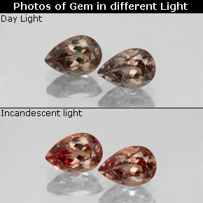 Gemas de granate con cambio de color multicolor natural de 1,18 ct, en forma de pera, VVS-VS