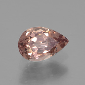Granate que cambia de color Marrón claro medio natural de 0.46 ct, En forma de pera, VS