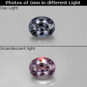 Granate con cambio de color multicolor natural de 0,85 ct, corte óvalo, VVS