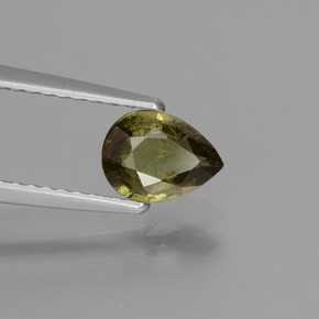Granate con cambio de color multicolor natural de 0,83 ct, en forma de pera, VS