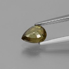 Granate con cambio de color multicolor natural de 0,83 ct, en forma de pera, VS