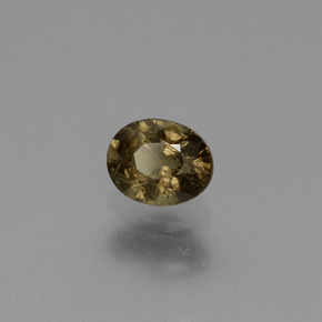 Granate que cambia de color Amarillo dorado natural de 0.68 ct, Corte Óvalo, VS-SI