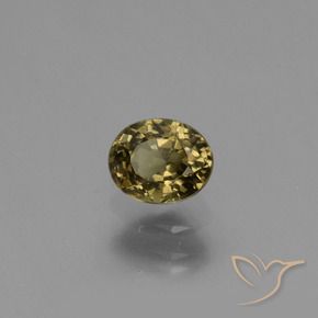 Granate con cambio de color amarillo natural de 0,65 ct, corte óvalo, VS