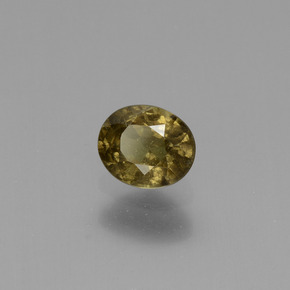 Granate con cambio de color amarillo natural de 0,66 ct, corte óvalo, VS