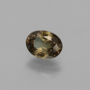 Granate con cambio de color marrón natural de 0,89 ct, corte óvalo, VS
