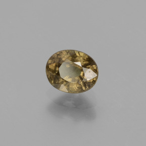 Granate con cambio de color marrón natural de 0,81 ct, corte óvalo, VS