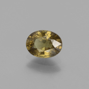 Granate con cambio de color marrón natural de 0,85 ct, corte óvalo, VS