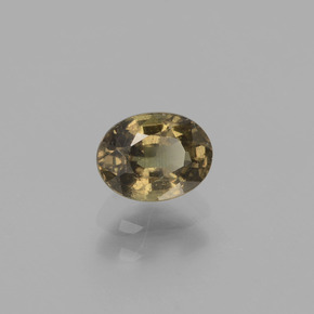 Granate con cambio de color marrón natural de 0,74 ct, corte óvalo, VS