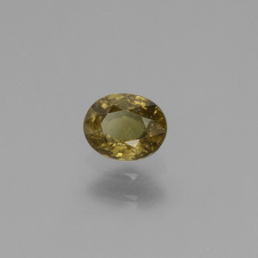 Granate que cambia de color Marrón oscuro medio natural de 0.55 ct, Corte Óvalo, VS