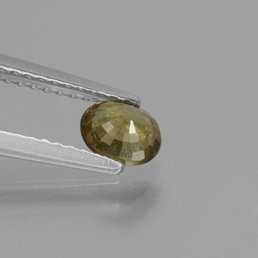 Granate que cambia de color Marrón oscuro medio natural de 0.55 ct, Corte Óvalo, VS