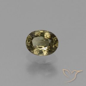 Granate con cambio de color marrón natural de 0,87 ct, corte óvalo, VS