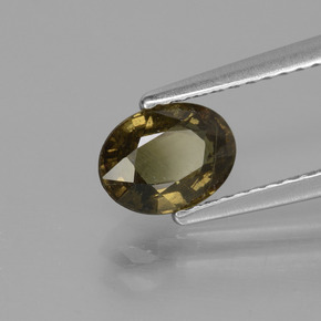 Granate que cambia de color Marrón a rosado rojizo verdoso natural de 1.14 ct, Corte Óvalo, VS-SI