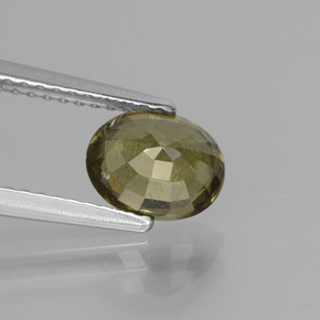 Granate que cambia de color Marrón a rosado rojizo verdoso natural de 1.51 ct, Corte Óvalo, VS-SI