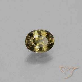 Granate con cambio de color marrón natural de 0,92 ct, corte óvalo, VS-SI