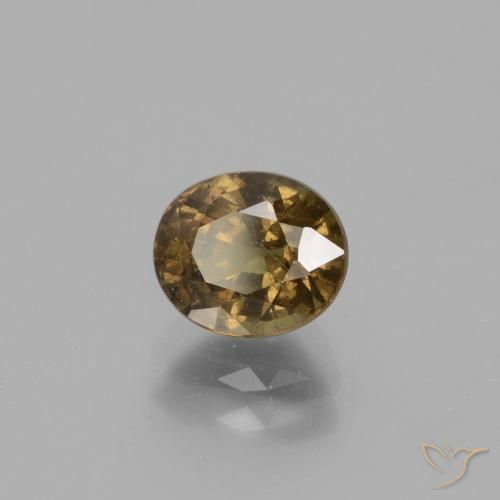 Granate que cambia de color Marrón oscuro natural de 1.55 ct, Ovalada, VS-SI