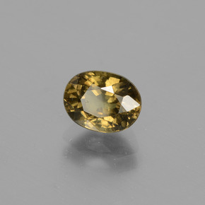 Granate que cambia de color Dorado verdoso natural de 1.34 ct, Corte Óvalo, VS-SI