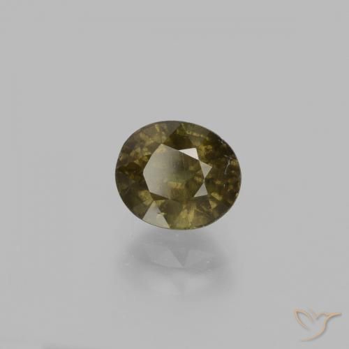 Granate con cambio de color marrón natural de 1,33 ct, corte óvalo, VS-SI
