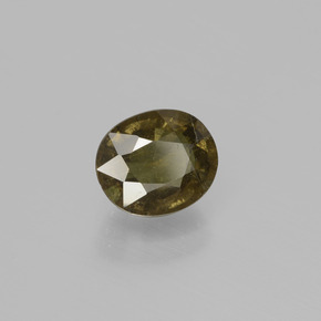 Granate que cambia de color Marrón a rosado rojizo verdoso natural de 1.38 ct, Corte Óvalo, SI