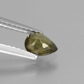 Granate con cambio de color multicolor natural de 0,50 ct, en forma de pera, VS
