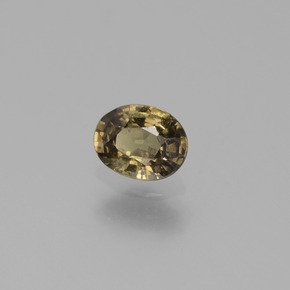 Granate con cambio de color marrón natural de 0,77 ct, corte óvalo, VS