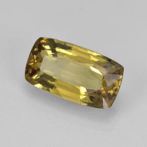 Granate con cambio de color dorado natural de 1,37 ct, corte cojín, VVS-VS