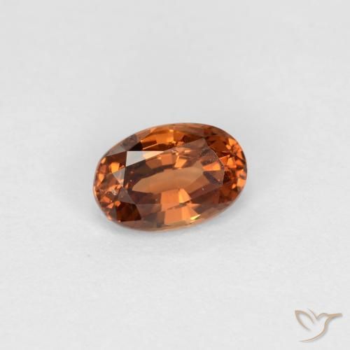 Granate con cambio de color marrón natural de 0,60 ct, corte óvalo, VS