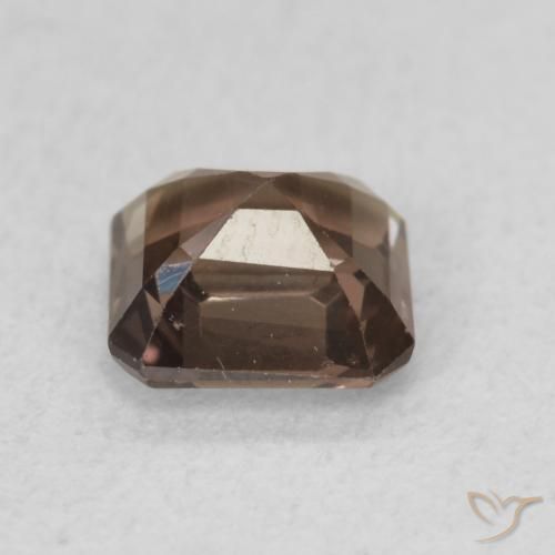 Granate con cambio de color marrón natural de 0,97 ct, corte esmeralda, VVS-VS