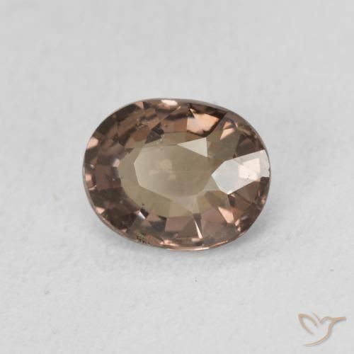 Granate que cambia de color Marrón claro medio natural de 1.05 ct, Ovalada, VVS-VS