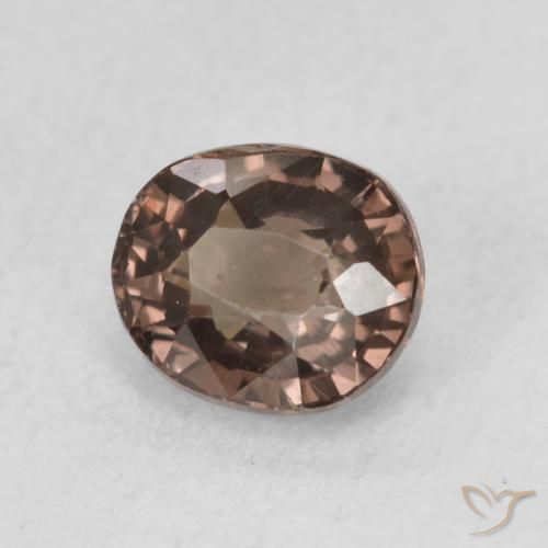 Granate que cambia de color Marrón claro medio natural de 1.07 ct, Ovalada, VVS-VS