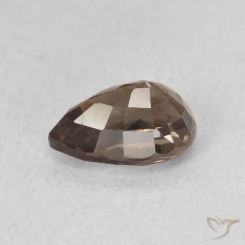 Granate que cambia de color Marrón claro medio natural de 1.28 ct, En forma de pera, VS