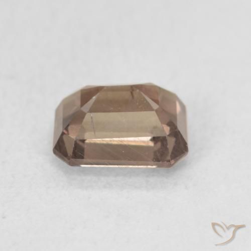 Granate que cambia de color Marrón claro medio natural de 1.18 ct, Corte Octágono / Esmeralda, VS