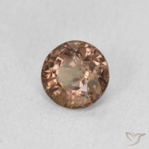 Granate con cambio de color marrón natural de 0,92 ct, corte redondo, VS