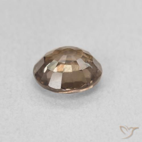 Granate con cambio de color marrón natural de 0,90 ct, corte redondo, VS