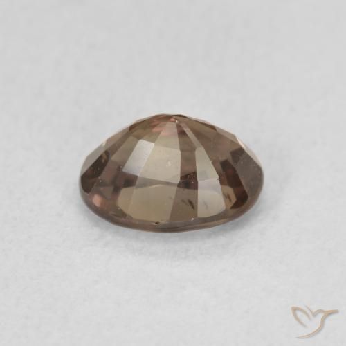 Granate que cambia de color Marrón claro medio natural de 1.25 ct, Ovalada, VS