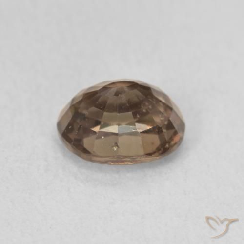 Granate que cambia de color Marrón claro medio natural de 1.37 ct, Ovalada, VS
