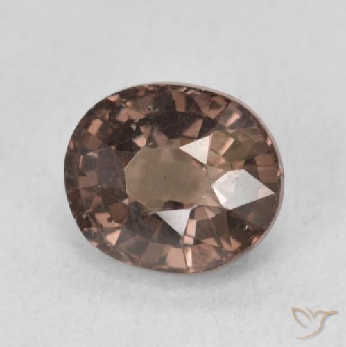 Granate que cambia de color Marrón claro medio natural de 1.60 ct, Ovalada, VS