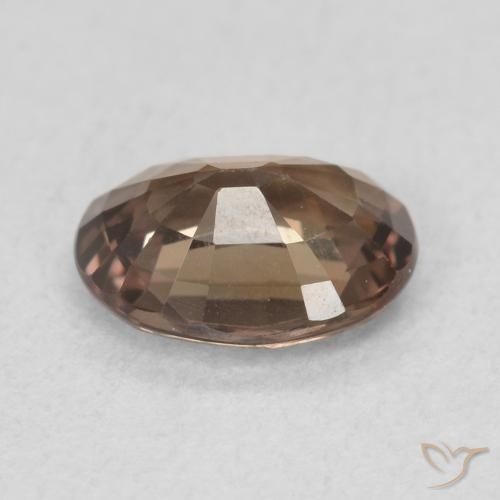 Granate que cambia de color Marrón claro medio natural de 1.25 ct, Ovalada, VS