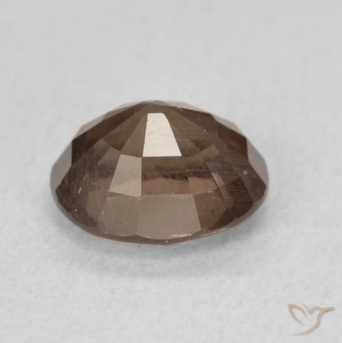 Granate que cambia de color Marrón claro medio natural de 1.44 ct, Ovalada, VS